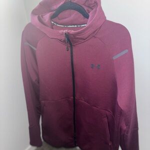 Under Armour Unstoppable Burgundy Full-Zip Hoodie